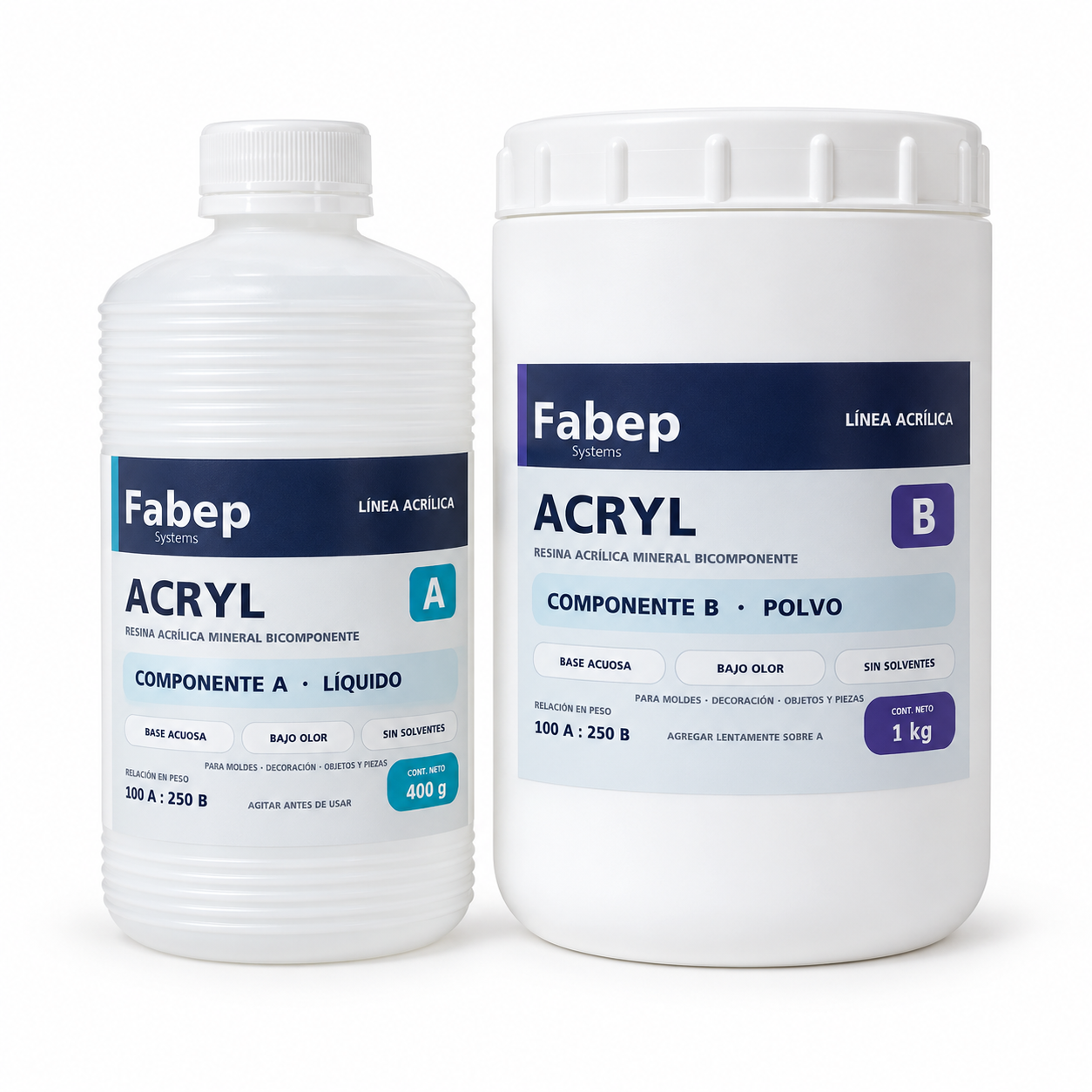 Resina Acrílica Mineral Bicomponente 1,4 kg