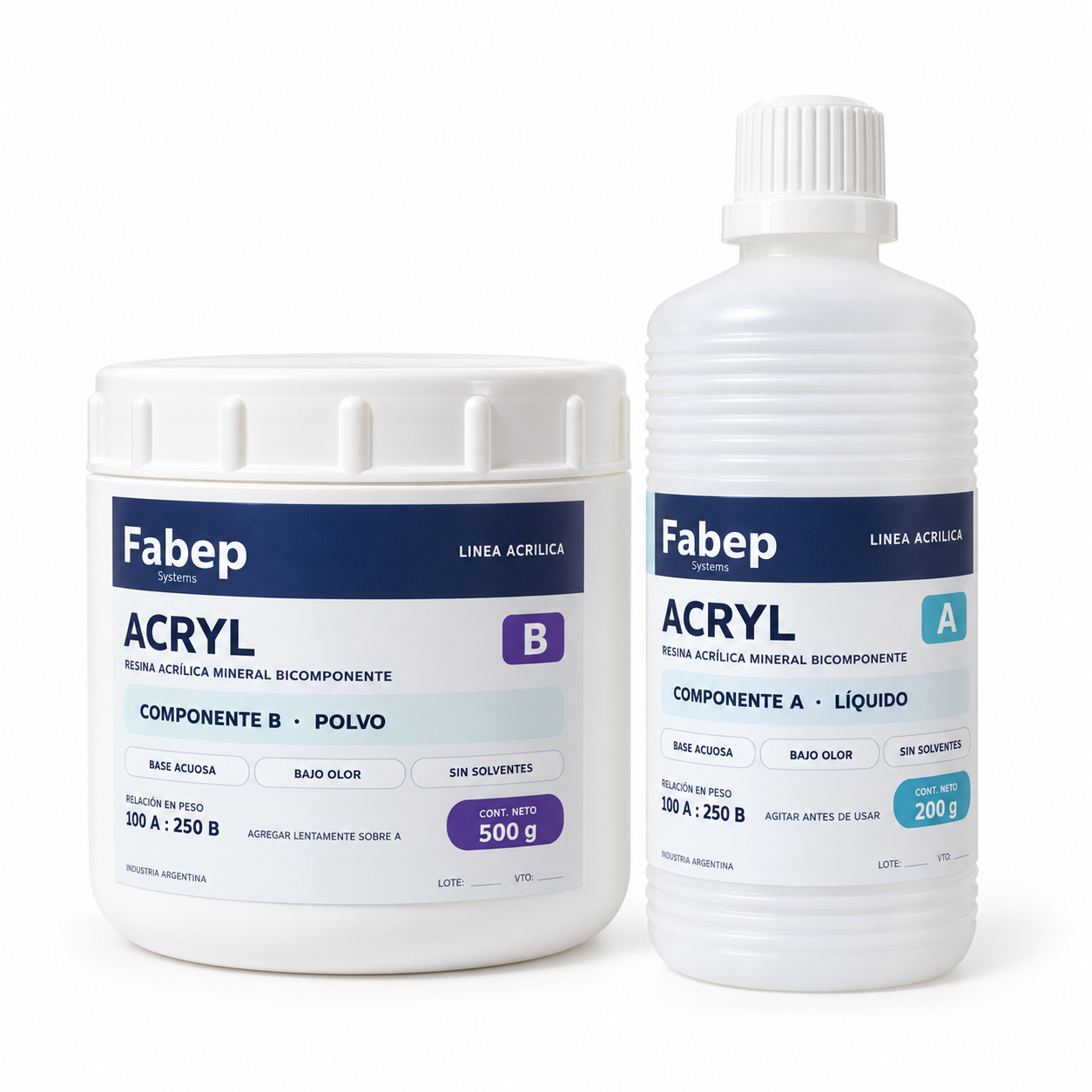 Resina Acrílica Mineral Bicomponente 700 g